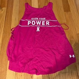 Under Armour cutout side breast cancer tank xl no tag